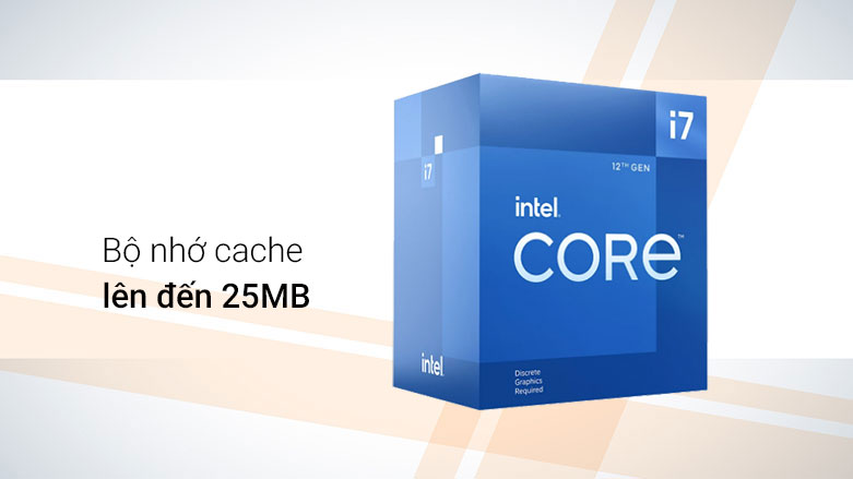 Bộ vi xử lý/ CPU Intel Core i7 12700F | Bộ nhớ cache lên đến 25MB