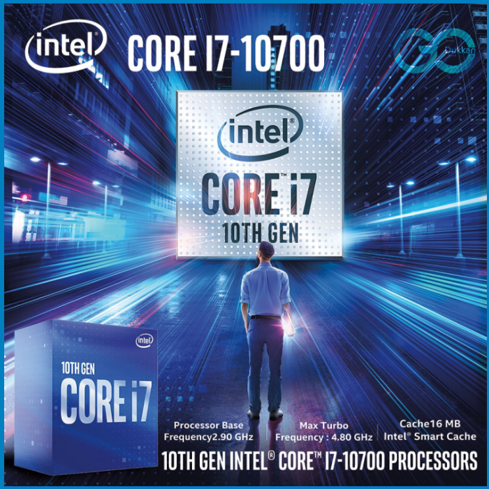 CPU Intel Core i7-10700F (16M bộ nhớ đệm, 2,90 GHz lên đến 4,80 GHz, 8C16T, Ổ cắm 1200, Comet Lake-S)