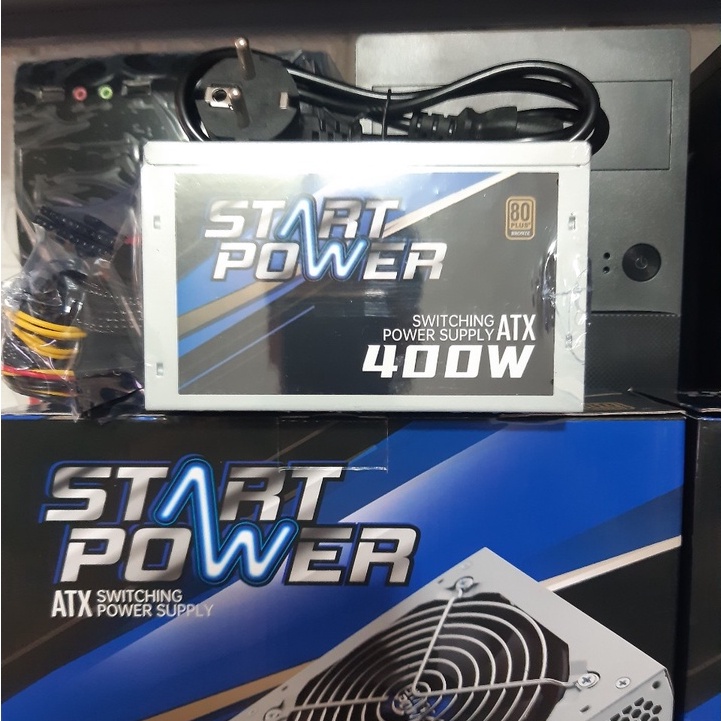 Nguồn máy tính Nguồn máy tính Start Power 400W, Công suất thực 400W ( 80 Plus ) - Bảo hành 24 tháng , Hàng Chính Hãng