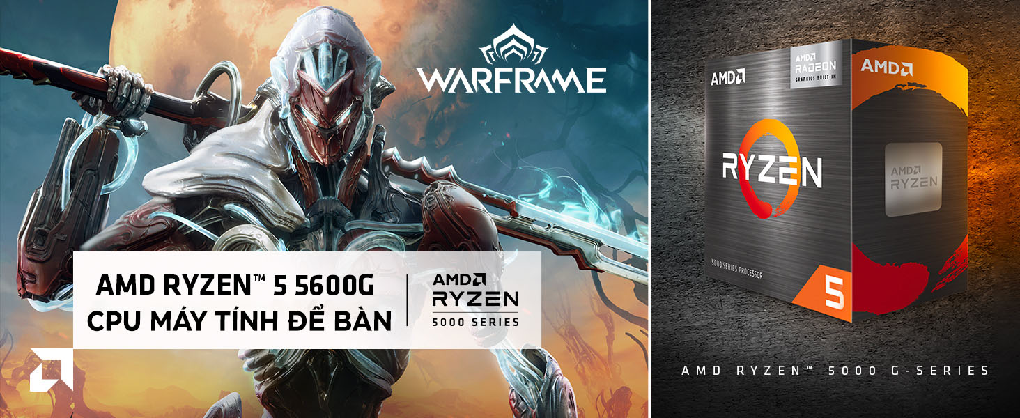 CPU AMD Ryzen 5 5600G (3.9GHz Upto 4.4GHz / 19MB / 6 Cores, 12 Threads / 65W / Socket AM4