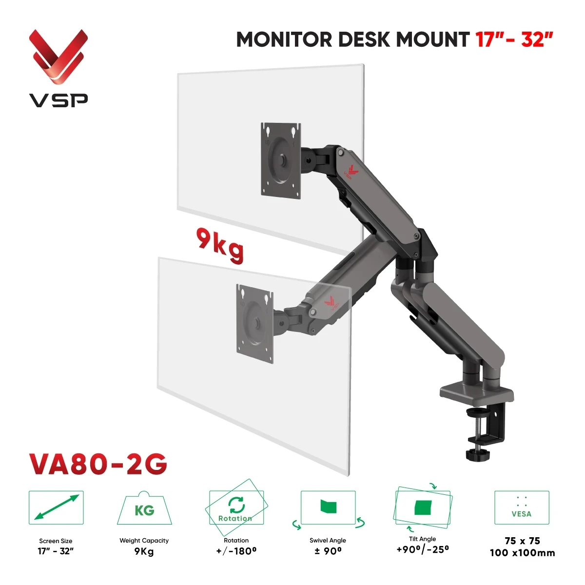 Giá treo màn hình VSP VA80-2G